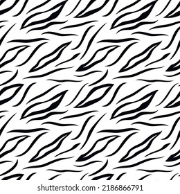seamless pattern Zebra Stripes. animal skin texture. Monochrome trendy design 