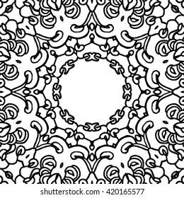 Seamless pattern. Zendoodle vector for art, coloring book, zendoodle. 