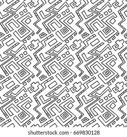 Seamless Pattern Zentangle Ornament Coloring Book Page Design Vector Illustration