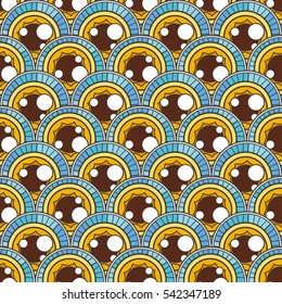 Seamless pattern in a zentangle style. Doodle abstract endless design. Vector illustration for coloring books.