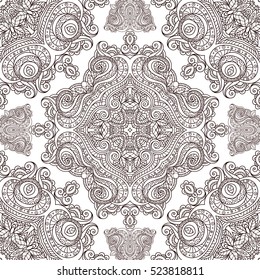 seamless pattern in a zentangle style, Hand-drawn design illustration