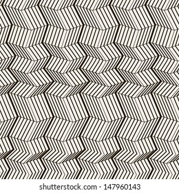 Seamless pattern. Zig zag stripes. Vector graphic texture. Volume effect
