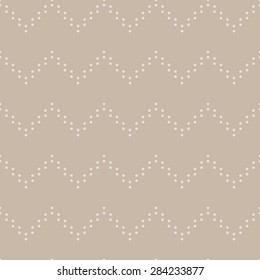 Seamless pattern with zigzag circles light brown sand background. Vector illustration. Editable can be used for web page backgrounds, pattern fills
