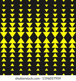 Seamless pattern with zigzag halftone black and yellow vector illustration. Ready for wallpaper fashion print.