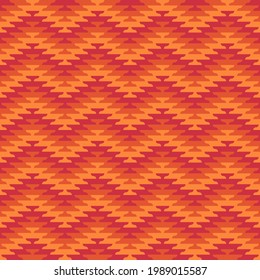 Seamless pattern. Zigzag lines. Ethnic ornament. Embroidery background. Tribal wallpaper. Ethnical folk image. Tribe motif. Ancient mosaic. Geometric paper. Wavy stripes. Textile print. Vector art