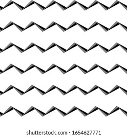 Seamless pattern. Zigzag lines, triangles background. Tribal ornament. Jagged stripes, triangular shapes wallpaper. Ethnic backdrop. Digital paper, textile print, web design.