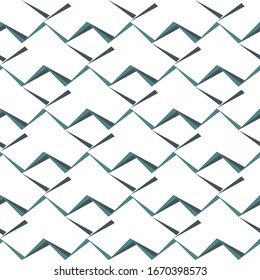 Seamless pattern. Zigzag lines, triangles background. Jagged stripes, triangular shapes ornament. Linear backdrop. Digital paper, textile print, web design. Vector.