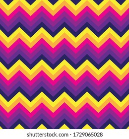Seamless pattern zigzag ornament with colorful background