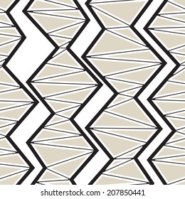 Seamless pattern. Zigzag stripes. Corrugated texture. Stylish background with broken lines