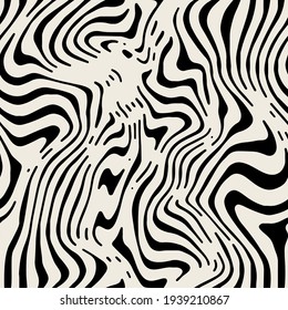 Seamless pattern with zigzag stripes. Endless stylish texture. Ripple repeating background. Natural stylized zebra. Can be used as swatch for illustrator. - Shutterstock ID 1939210867