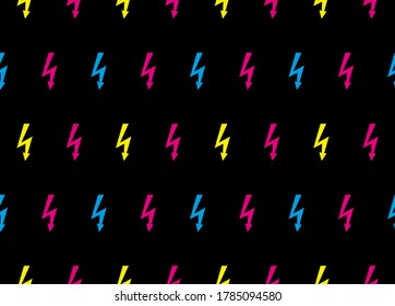 Seamless pattern with zippers. Drawing by hand, children s drawing. Stylish abstract background. Bright, colorful drawing. Vector illustration