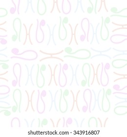 Seamless   pattern  of zodiac  motif, doodles, objects, Aries,Pisces signs. Hand drawn.