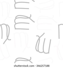 Seamless pattern  of zodiac  motif, doodles, objects,  Virgo signs. Hand drawn.