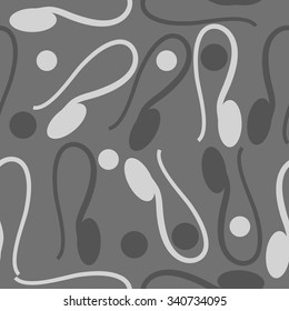 Seamless    pattern  of zodiac  motifs, doodles, objects, Lion sign. Hand drawn.