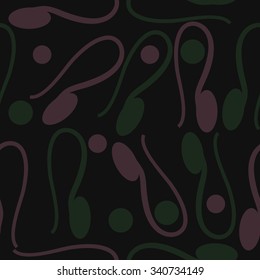Seamless    pattern  of zodiac  motifs, doodles, objects, Lion sign. Hand drawn.