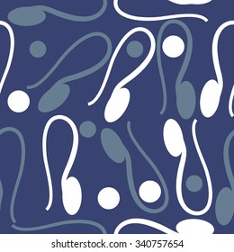 Seamless    pattern  of zodiac  motifs, doodles, objects, Lion sign. Hand drawn.