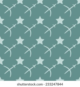 Seamless pattern with zodiac sign and stars
