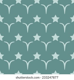 Seamless pattern with zodiac sign and stars