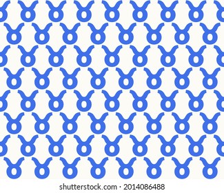 Seamless pattern with zodiac sign taurus. For textile, wallpaper and background design. Vector illustration