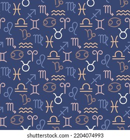 seamless pattern with zodiac signs