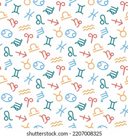 seamless pattern with zodiac signs