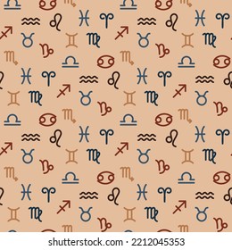 seamless pattern with zodiac signs