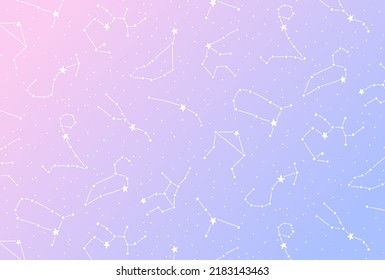 seamless pattern with zodiac signs for banners, cards, flyers, social media wallpapers, etc.