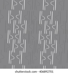 Seamless pattern of zodiac signs, doodles, libra,object. Hand drawn.