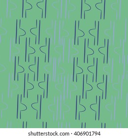 Seamless pattern of zodiac signs, doodles, libra,object. Hand drawn.