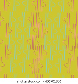 Seamless pattern of zodiac signs, doodles, libra,object. Hand drawn.