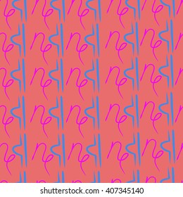Seamless   pattern of zodiac signs, doodles, libra, capricorn,object. Hand drawn.