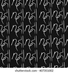 Seamless   pattern of zodiac signs, doodles, libra, capricorn,object. Hand drawn.
