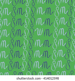 Seamless  pattern of zodiac signs, doodles, object, scorpio,lions. Hand drawn.