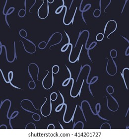 Seamless   pattern of zodiac signs, doodles, object,capricorn ,lions. Hand drawn.