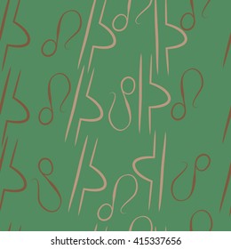 Seamless  pattern of zodiac signs, doodles, object,libra,lions. Hand drawn.
