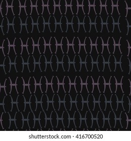 Seamless pattern of zodiac signs, doodles, object,pisces. Hand drawn.