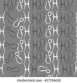 Seamless pattern of zodiac signs, doodles, object,pisces,lions. Hand drawn.