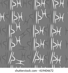 Seamless pattern of zodiac signs, doodles, object,pisces,libra. Hand drawn.