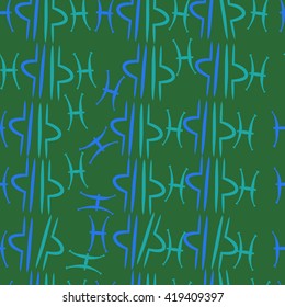 Seamless pattern of zodiac signs, doodles, object,pisces,libra. Hand drawn.