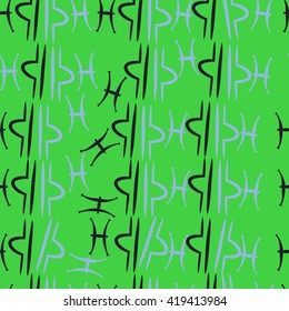 Seamless pattern of zodiac signs, doodles, object,pisces,libra. Hand drawn.