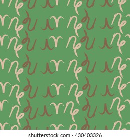 Seamless  pattern of zodiac signs, doodles,  object,aries, capricorn. Hand drawn.