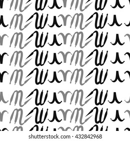 Seamless   pattern of zodiac signs, doodles,  object,aries,scorpio. Hand drawn.