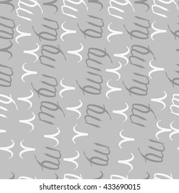 Seamless  pattern of zodiac signs, doodles,  object,aries,virgo. Hand drawn.