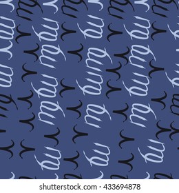 Seamless  pattern of zodiac signs, doodles,  object,aries,virgo. Hand drawn.