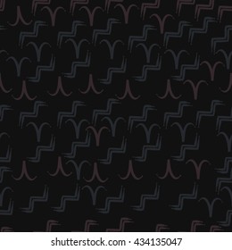 Seamless    pattern of zodiac signs, doodles,  object,aries,aquarius. Hand drawn.