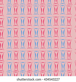 Seamless pattern of zodiac signs, doodles,  object,gemini. Hand drawn.