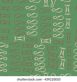 Seamless pattern of zodiac signs, doodles,  object, gemini,lion. Hand drawn.
