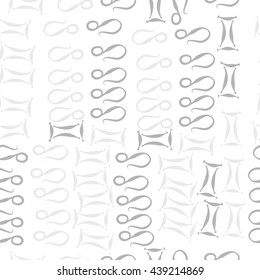 Seamless pattern of zodiac signs, doodles,  object, gemini,lion. Hand drawn.