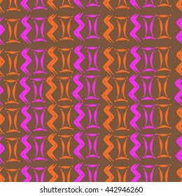 Seamless pattern of zodiac signs, doodles,  object, gemini,aquarius. Hand drawn.