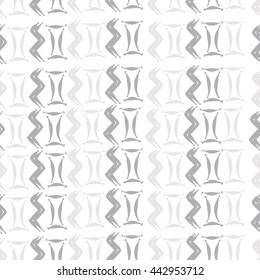 Seamless pattern of zodiac signs, doodles,  object, gemini,aquarius. Hand drawn.